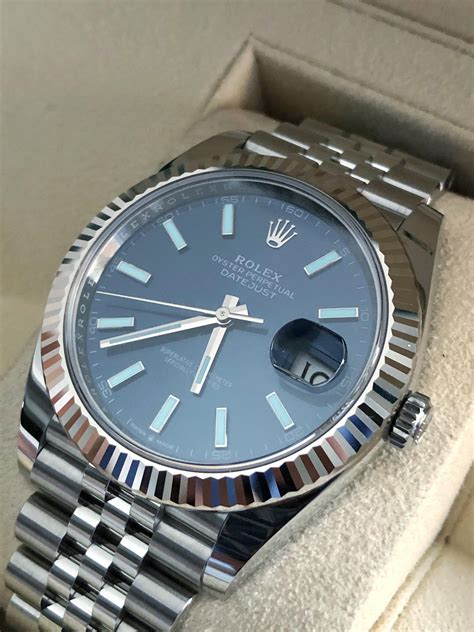 rolex baby blue face|rolex datejust 41 mm.